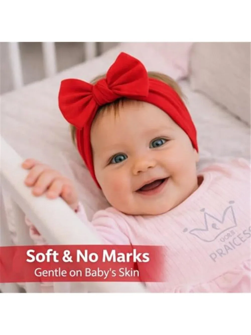 Baby Girl Bow Headband Soft Cotton Stretch Toddler Infant Hair Accessory Cute